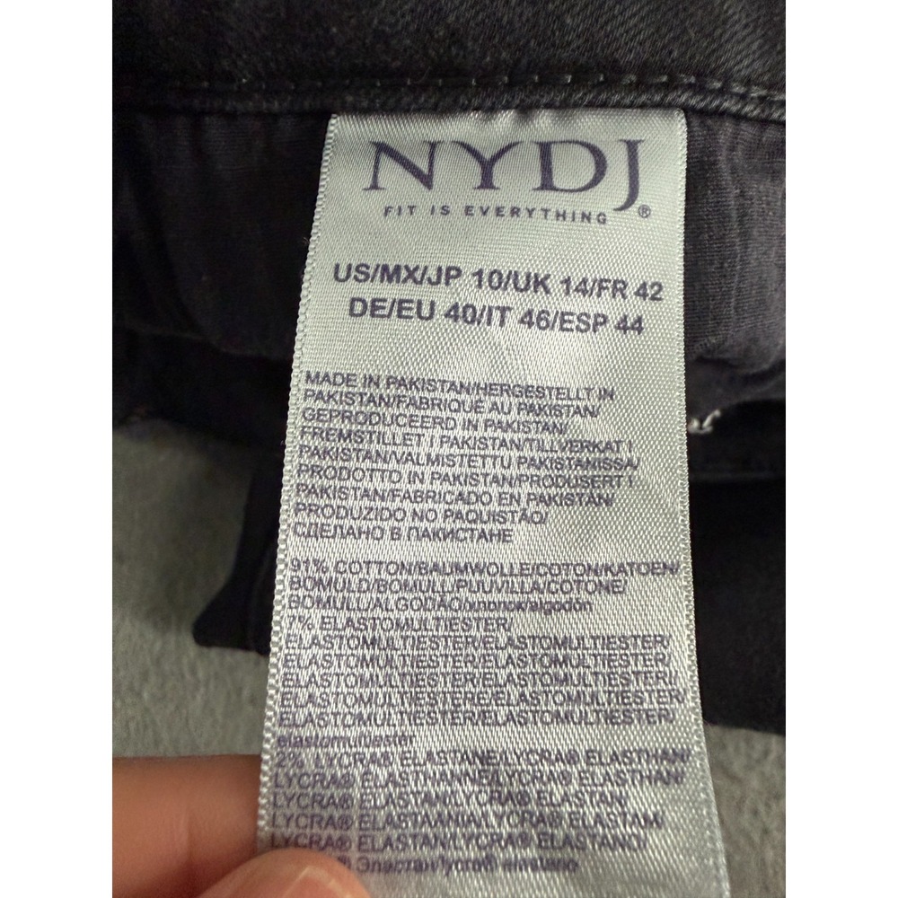 NYDJ Jeans Womens 10 Barbara Bootcut Lift-Tuck Denim Black Wash Denim Stretch - Picture 12 of 14